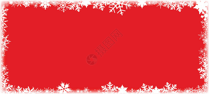 雪花红背景横幅边界艺术品艺术插图绘画下雪季节性背景图片