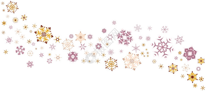 雪花相叠背景季节性下雪绘画艺术品插图艺术横幅背景图片