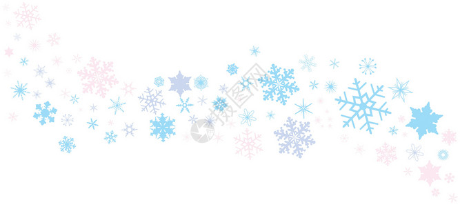 Snowflake 碎雪条艺术艺术品下雪季节性横幅插图绘画背景图片