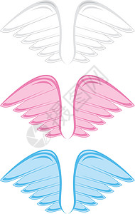 天使翼插图精神翅膀宗教背景图片