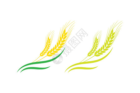 谷物图标农业小麦标志模板矢量图标设计农场粮食面包场地食物耳朵营养燕麦谷物标签设计图片