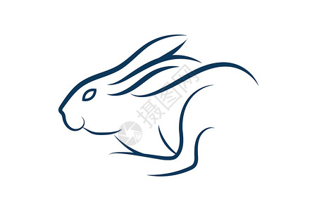 有趣的兔子标志概念可爱的兔子兔子标志模板矢量 ico宠物玩具创造力哺乳动物卡通片标识插图食物白色孩子们背景图片