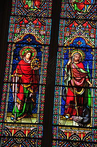 比拉教会彩色玻璃高清图片