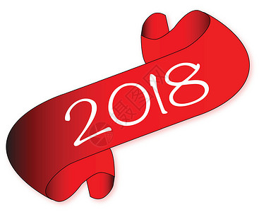 2018年红色卷轴背景图片