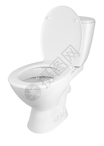 孤立的厕所碗陶瓷制品洗手间壁橱卫生平底锅白色背景图片
