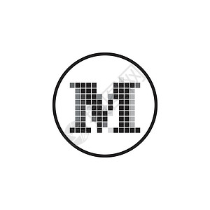 现代像素化标志模板Vecto公司创造力正方形插图商业刻字网络字体马赛克光谱背景图片