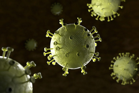 肝炎图3d 插图特写显微镜乙型肝炎病毒疾病医疗微生物科学细胞宏观渲染流感微生物学艺术背景