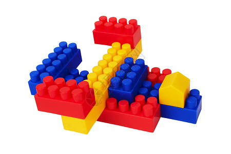 塑料工作室黄色想像力数字立方体玩具蓝色飞机童年游戏背景图片