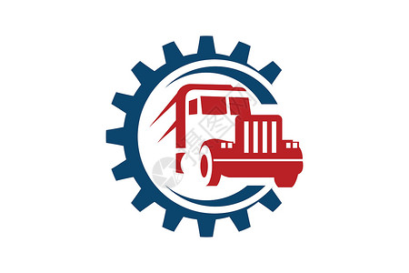 厢式货车物流快递标志图标矢量模板卡车速度公司创造力标签顾问标识送货机器运输背景图片