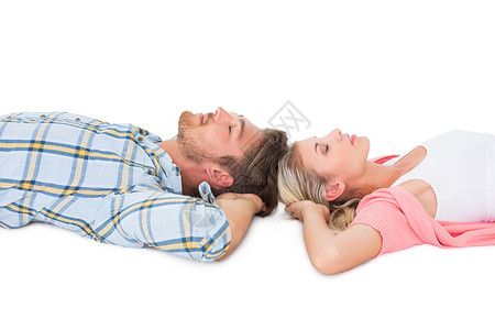 有吸引力的年轻夫妇睡得安睡背景图片