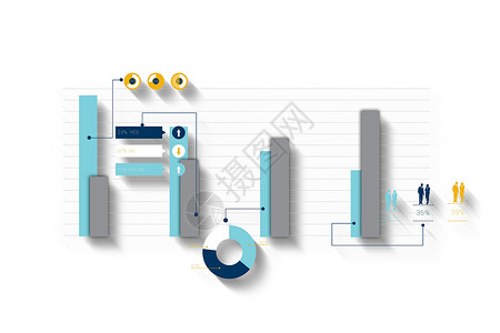 数字生成的灰色和蓝色商业信息统计插图人力资源图表公司领导者数据计算机绘图橙子背景图片