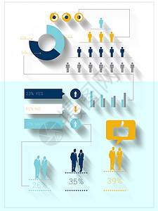 数字生成的蓝色和黄黄色商业信息图图表绘图领导统计橙子资料插图数据计算机领导者背景图片