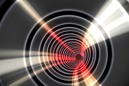 红光白螺旋绘图插图红色计算机辉光海浪涡流技术白色隧道背景图片