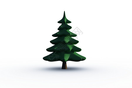 数字生成的绿色 Fir树绘图插图枞树计算机背景图片