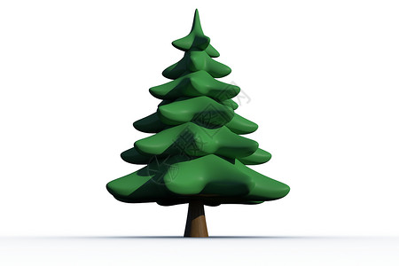 数字生成的绿色 Fir树枞树计算机绘图插图背景图片