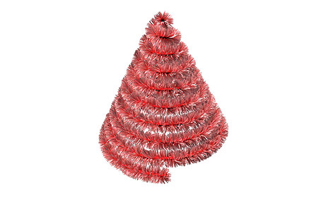 圣诞树的形状螺旋插图红色绘图计算机装饰品背景图片