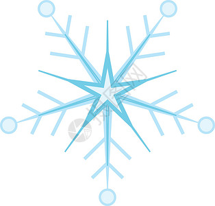 数字生成的蓝色雪片e水晶计算机绘图雪花背景图片
