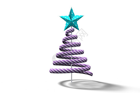 紫色圣诞树螺旋设计背景图片