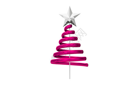 粉红色的圣诞树螺旋设计背景图片