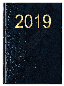 皮革封面2019年日记书封面艺术防尘罩夹克艺术品黑色杂志案件绘画插图蓝色插画