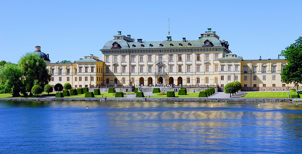 霍尔姆宫 瑞典王室乡村花园房子旅行农村花朵国家建筑物皇家城堡背景