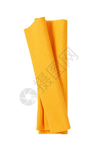 橙色棉棉垫地棉布桌布高架折叠编织肋骨台垫纺织品橙子织物背景图片