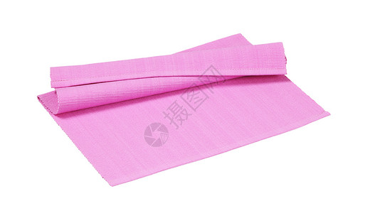 粉色编织的棉花地垫台垫折叠纺织品肋骨织物桌布棉布背景图片
