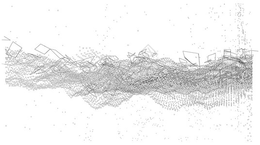 由点和线组成的矢量背景三角形科学粒子插图金属技术蓝图数据框架矩阵背景图片