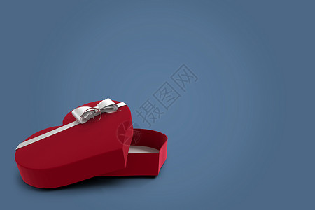 红心形露天糖果盒浪漫糖果巧克力绘图计算机盒子情人数字背景图片