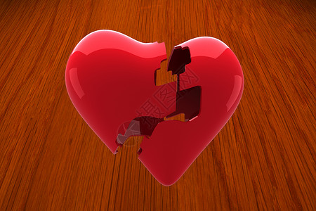心碎的复合图像桌子橡木绘图木头计算机情人背景图片