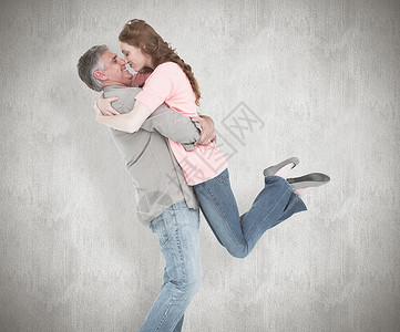 搭配情侣互相拥抱的复合图像墙纸微笑男人女性女士情怀男性快乐夫妻亲密感背景图片