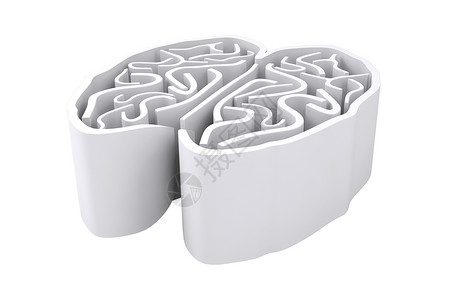 大脑迷宫综合图像插图原图智力解决方案机器人计算机白色灰色人类绘图背景图片