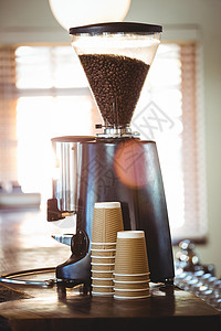 咖啡机视图背景图片