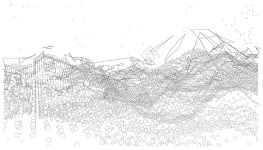 由点和线组成的矢量背景技术多边形科学节点原子粒子矩阵框架三角形草图背景图片