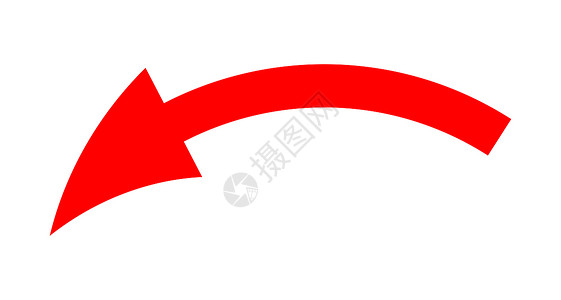 这边白色背景上的红色弯曲方向箭头绘画空白横幅艺术艺术品插图经济网络企业标签背景