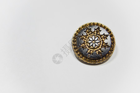 八边形金色按钮黑色和金色装饰按钮 带有花状曼达拉型纺织品创造力项目金子剪裁管理人员手工衣服作坊工具背景