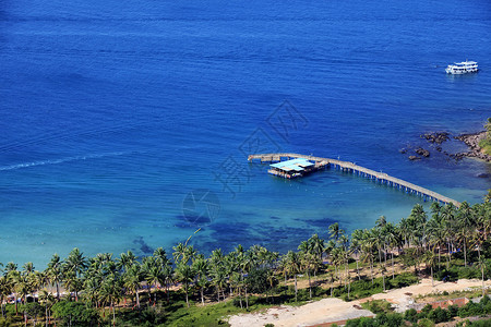 富国岛岛越南建筑鸟瞰图高清图片