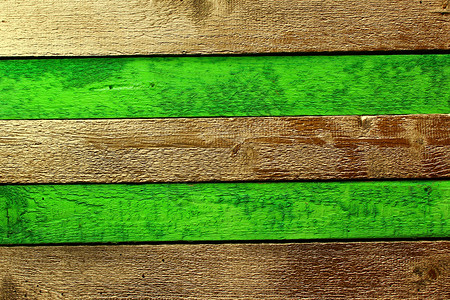 背景与绿色金色木板绿板硬木表面金面金子木头材料背景图片