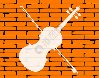 国家背景墙壁乐器绘画白色小提琴插图艺术艺术品会场音乐背景图片