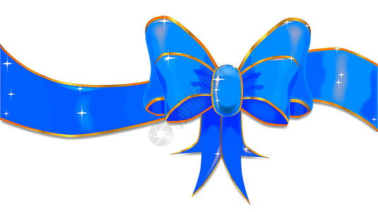 生日男孩拳标签圣诞礼物材料贺卡蓝色丝绸星星包装插图丝带背景图片
