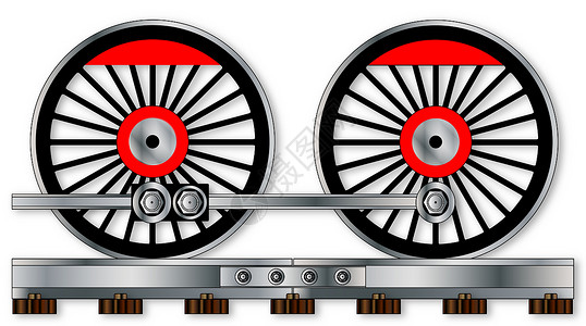 两个轮子火车轮对等旅行车辆运动艺术铸件铁路机器车轮铁轨乘客背景