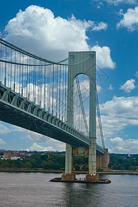 史公桥横跨船道的桥塔和大桥空间背景