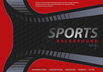 足球夏令营宣传册运动设计中的红黑背景设计图片