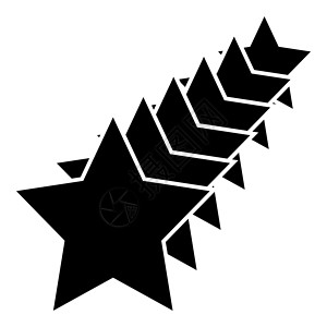 六颗星星概念图标黑色矢量插图平面样式图像背景图片