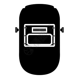 焊机面罩图标黑色矢量插图平面样式 imag背景图片