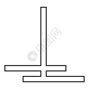 在墙纸符号图标轮廓黑色矢量插图平面样式图像上用重叠指定粘合后切断背景图片