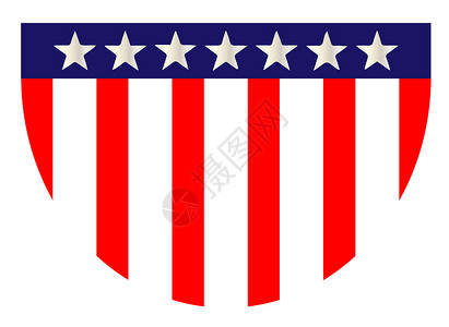 星条旗背景白色红色艺术品艺术旗帜插图条纹绘画背景图片