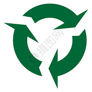 循环回收标志标识艺术艺术品绘画插图圆圈绿色箭头圆形背景图片