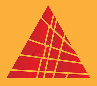 红三角形素材切片红金字塔艺术品插图绘画金字塔橙子艺术三角形背景