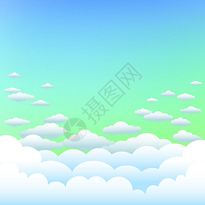 玄天上帝素材云天空模板背景插画